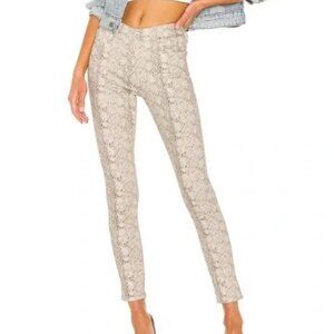 AG Farrah “Silk Python Ivory Dust” Jeans Size 27 High Rise Skinny Animal